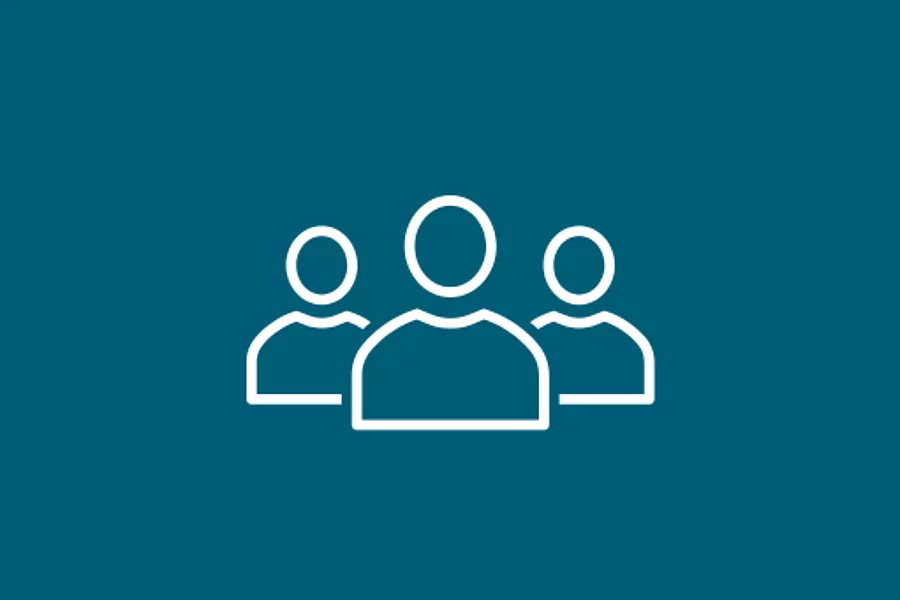Das stilisierte FES Icon stellt eine Gruppe von drei Personen dar.